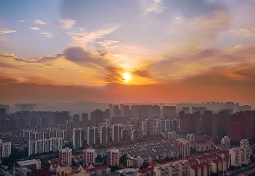 Sunset at Wuhan, China