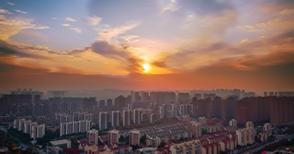 Sunset at Wuhan, China